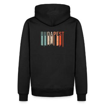 Budapest Ungarn Reise - Männer Premium Bio Hoodie - Schwarz - Hinten - Nico (187cm)
