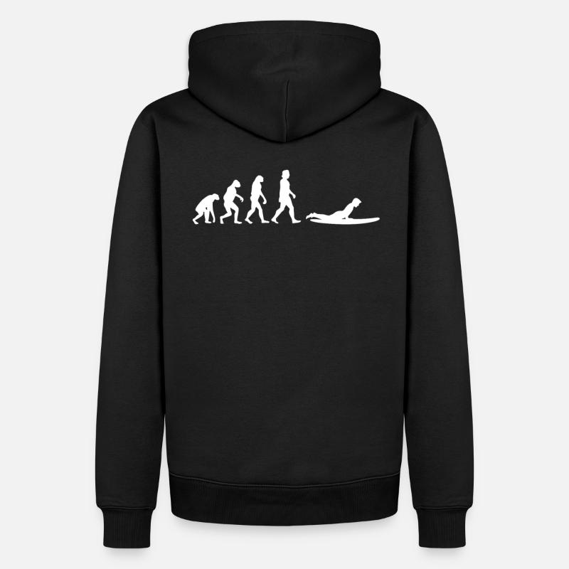 Évolution du surf - Sweat à capuche Premium bio Homme - noir