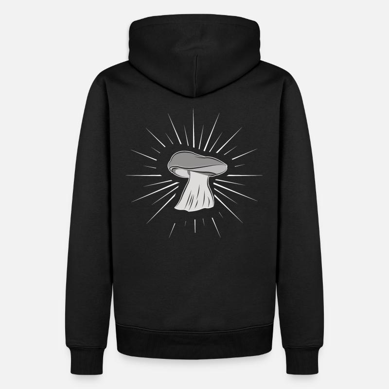 Champignons Champignons Collecter Cadeau - Sweat à capuche Premium bio Homme - noir