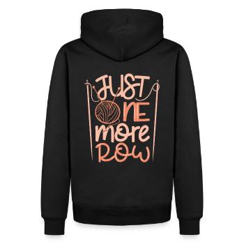 Crochet Crochet Wool Saying - Men’s Premium Organic Hoodie - black - Back - Nico (187cm)