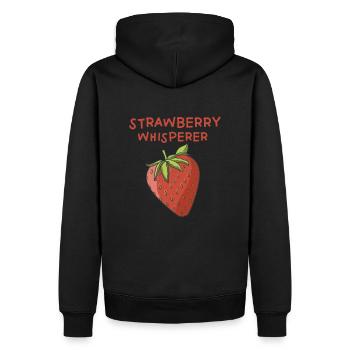 Strawberry Whisperer - Sweat à capuche Premium bio Homme - noir - Dos - Nico (187cm)
