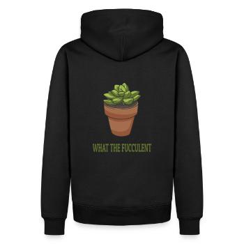 Sukkulente Pflanzen - Männer Premium Bio Hoodie - Schwarz - Hinten - Nico (187cm)