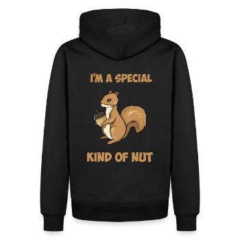 Cute Squirrel - Men’s Premium Organic Hoodie - black - Back - Nico (187cm)