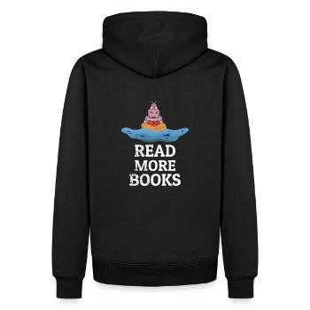 Livres de lecture Livre - Sweat à capuche Premium bio Homme - noir - Dos - Nico (187cm)