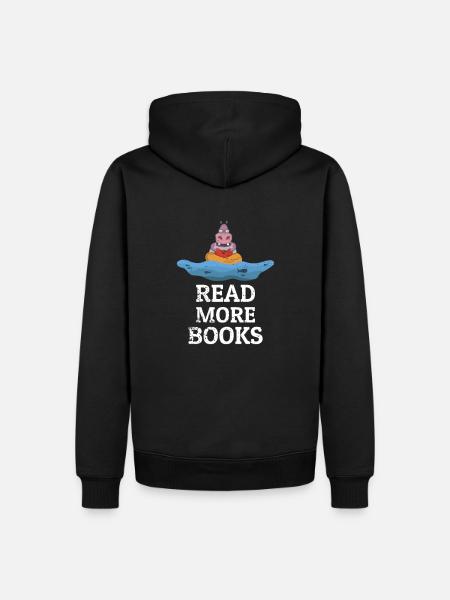 Read More Books - Men’s Premium Organic Hoodie - black