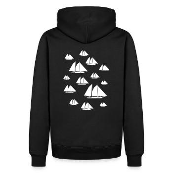 Segeln Segelboote - Männer Premium Bio Hoodie - Schwarz - Hinten - Nico (187cm)