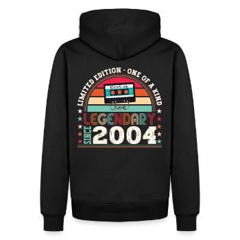 Légendaire 2004 18th Birthday Gift Hommes - Fun - Sweat à capuche Premium bio Homme - noir - Dos - Nico (187cm)