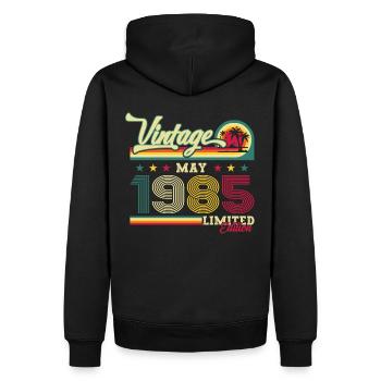 Original juin 1985 Né en 1985 39e anniversaire 85 - Sweat à capuche Premium bio Homme - noir - Dos - Nico (187cm)