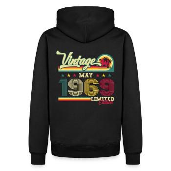 Original Juin 1969 Millésime 1969 Anniversaire 1969 - Sweat à capuche Premium bio Homme - noir - Dos - Nico (187cm)