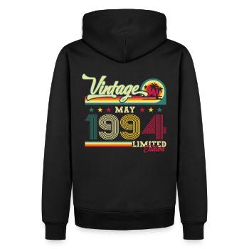Original juin 1994 Né en 1994 30e anniversaire 94 - Sweat à capuche Premium bio Homme - noir - Dos - Nico (187cm)