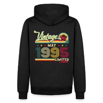 Légende Juin 1995 Millésime 1995 Anniversaire 1995 - Sweat à capuche Premium bio Homme - noir - Dos - Nico (187cm)