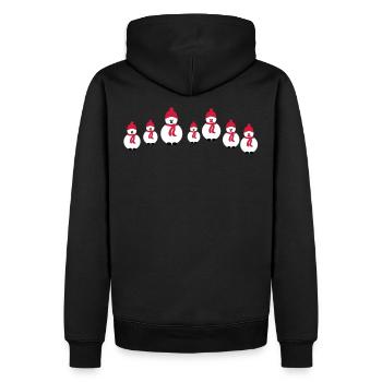 bonhomme de neige équipage - Sweat à capuche Premium bio Homme - noir - Dos - Nico (187cm)