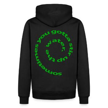 Wassertyp Design inspirierendes Zitat manchmal - Männer Premium Bio Hoodie - Schwarz - Hinten - Nico (187cm)