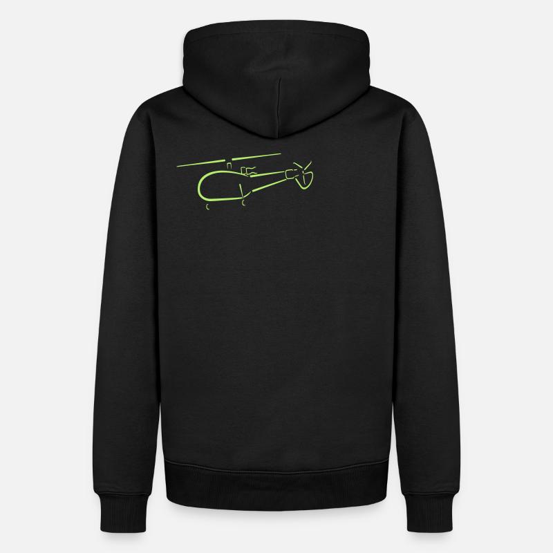Nur Logo - Männer Premium Bio Hoodie - Schwarz