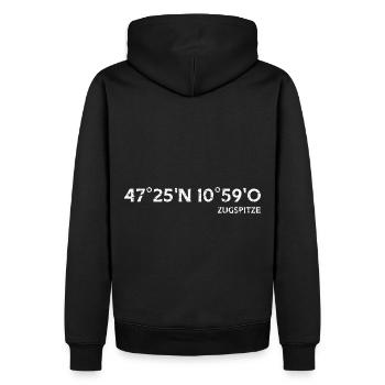 Zugspitze coordonnées sommet - Sweat à capuche Premium bio Homme - noir - Dos - Nico (187cm)