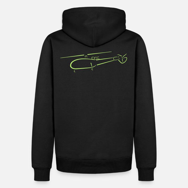Nur Logo - Männer Premium Bio Hoodie - Schwarz