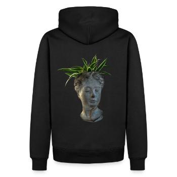 Tête - Sweat à capuche Premium bio Homme - noir - Dos - Nico (187cm)