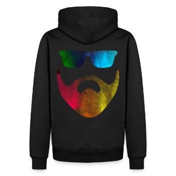 Hipster colorful - Men’s Premium Organic Hoodie - black - Back - Nico (187cm)