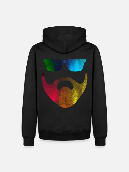 Hipster coloré - Sweat à capuche Premium bio Homme - noir