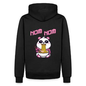 Nom Nom China Instant Ramen Nudeln Pasta Panda Fan - Männer Premium Bio Hoodie - Schwarz - Hinten - Nico (187cm)