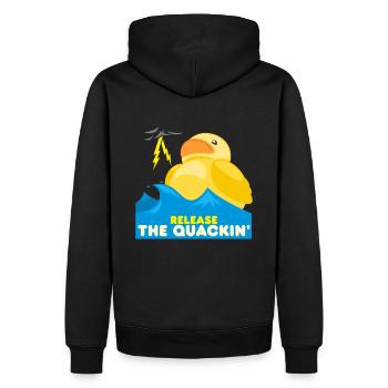 Canard canard de bain - Sweat à capuche Premium bio Homme - noir - Dos - Nico (187cm)