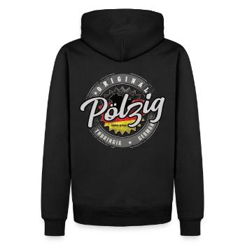 Original Germany Thüringen Pölzig - Männer Premium Bio Hoodie - Schwarz - Hinten - Nico (187cm)