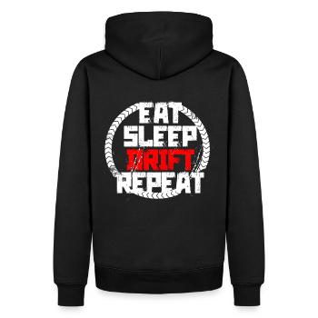 Eat Sleep Drift Repeat - Men’s Premium Organic Hoodie - black - Back - Nico (187cm)
