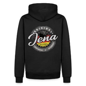 Allemagne originale Thuringe Jena Forêt de Thuringe - Sweat à capuche Premium bio Homme - noir - Dos - Nico (187cm)