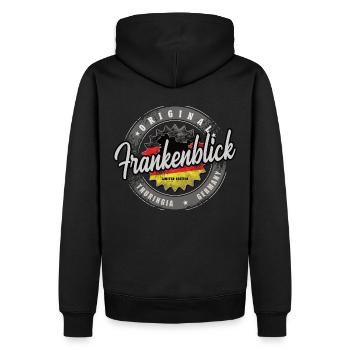 Original Germany Thüringen Frankenblick - Männer Premium Bio Hoodie - Schwarz - Hinten - Nico (187cm)