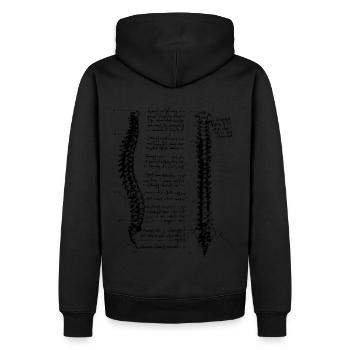 da Vinci Rücken schwarz - Männer Premium Bio Hoodie - Schwarz - Hinten - Nico (187cm)