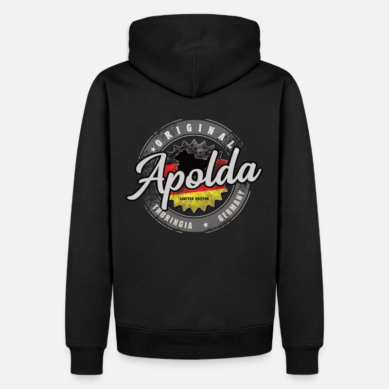 Original Germany Thüringen Apolda - Männer Premium Bio Hoodie - Schwarz