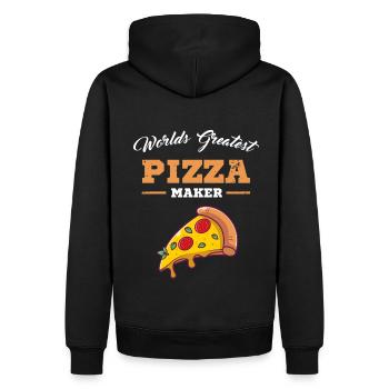Pizza Maker Margherita Italien Pizza Fan Geschenk - Männer Premium Bio Hoodie - Schwarz - Hinten - Nico (187cm)
