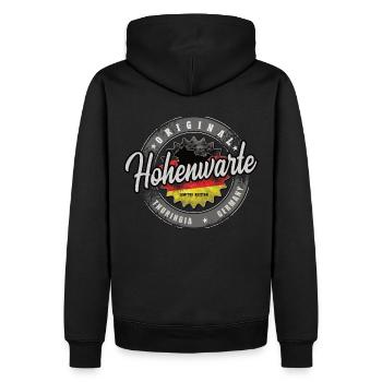 Original Germany Thüringen Hohenwarte - Männer Premium Bio Hoodie - Schwarz - Hinten - Nico (187cm)