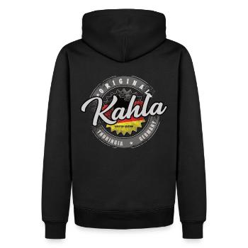 Original Germany Thüringen Kahla - Männer Premium Bio Hoodie - Schwarz - Hinten - Nico (187cm)