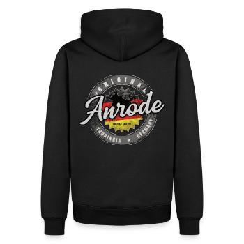 Original Germany Thüringen Anrode - Männer Premium Bio Hoodie - Schwarz - Hinten - Nico (187cm)