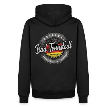 Original Germany Thüringen Bad Tennstedt - Männer Premium Bio Hoodie - Schwarz - Hinten - Nico (187cm)