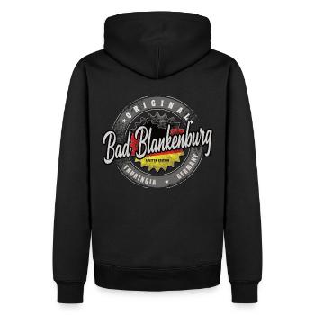Allemagne d’origine Thuringe Bad Blankenburg - Sweat à capuche Premium bio Homme - noir - Dos - Nico (187cm)
