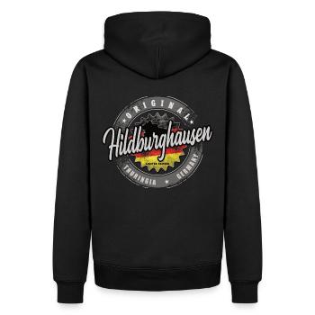 Original Germany Thüringen Hildburghausen - Männer Premium Bio Hoodie - Schwarz - Hinten - Nico (187cm)