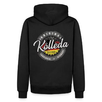 Original Germany Thüringen Kölleda - Männer Premium Bio Hoodie - Schwarz - Hinten - Nico (187cm)