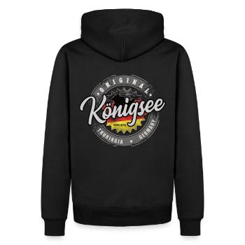 Original Germany Thüringen Königsee - Männer Premium Bio Hoodie - Schwarz - Hinten - Nico (187cm)