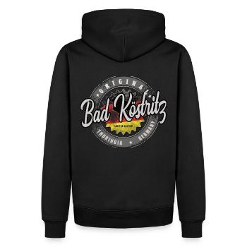 Original Germany Thüringen Bad Köstritz - Männer Premium Bio Hoodie - Schwarz - Hinten - Nico (187cm)
