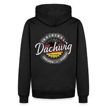 Original Germany Thüringen Dachwig - Männer Premium Bio Hoodie - Schwarz - Hinten - Nico (187cm)