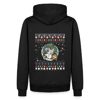 Décor de Noël pour chat - Sweat à capuche Premium bio Homme - noir - Dos - Nico (187cm)