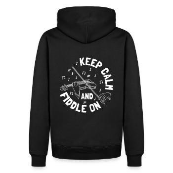 Violinist Geige Geigenspieler - Männer Premium Bio Hoodie - Schwarz - Hinten - Nico (187cm)