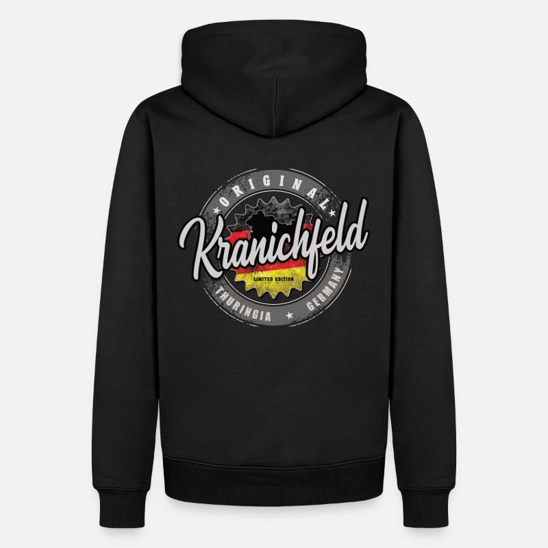 Original Germany Thüringen Kranichfeld - Männer Premium Bio Hoodie - Schwarz