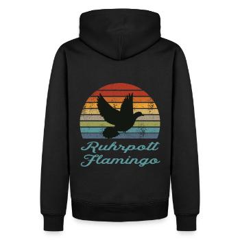 Flamant rose de Ruhrpott - Sweat à capuche Premium bio Homme - noir - Dos - Nico (187cm)