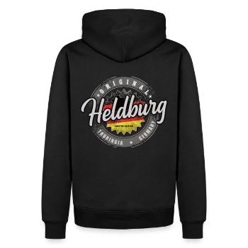 Original Germany Thüringen Heldburg - Männer Premium Bio Hoodie - Schwarz - Hinten - Nico (187cm)