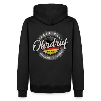 Original Germany Thüringen Ohrdruf - Männer Premium Bio Hoodie - Schwarz - Hinten - Nico (187cm)