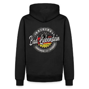 Allemagne d’origine Thuringe Bad Liebenstein - Sweat à capuche Premium bio Homme - noir - Dos - Nico (187cm)