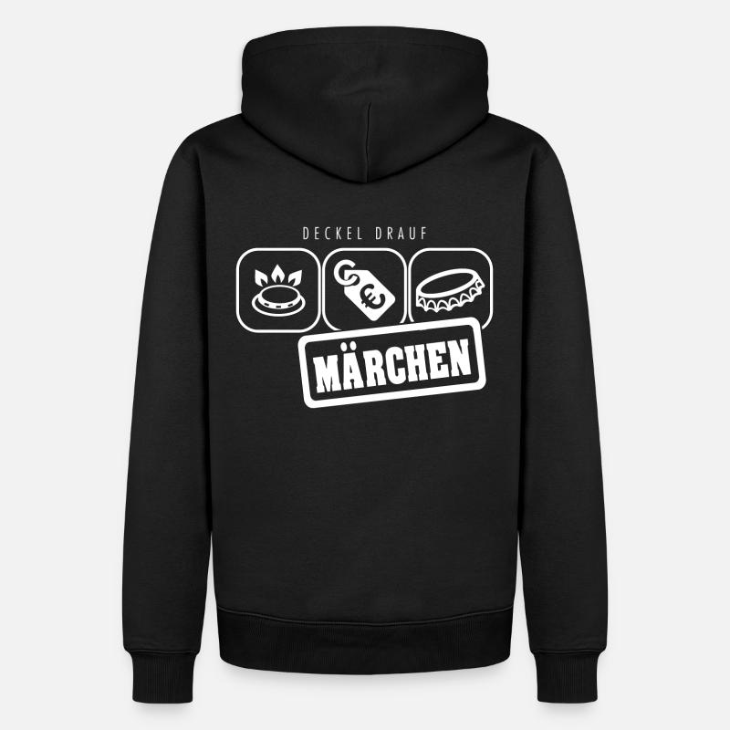 Gaspreis Deckel Märchen - Männer Premium Bio Hoodie - Schwarz